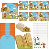 Package Include: you will receive jericho wall craft with 24 sets, nice for large sunday or church activities; Each set includes pre cut cardstock pieces for easy assembly, vibrant background stickers, and sturdy wooden sticks; Additionally, we provi...