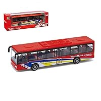 YskerrigToy Bus Spielzeug, Spielzeugauto Mini Bus Auto Zurückziehen Pull Back Spielzeugautos Stadtbus Spielzeugauto Friction Autos BusModell für Jungen Mädchen Geburtstags Geschenke(Rot)