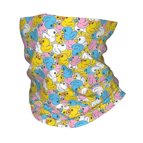 EIUIIOXU Pañuelo de ducha personalizado con diseño de pato de dibujos animados, para el cuello, con protección UV, para la cara, para mujer y hombre