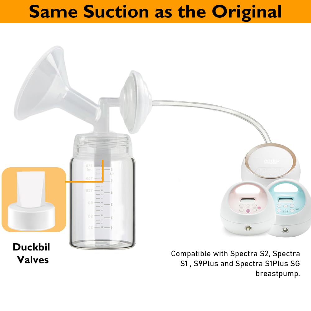 8pcs Duckbill Valves Replacement Parts Compatible with Spectra S1 S2 9 Plus Synergy Gold Breast Pumps, Not Original Pump Parts - Image 2