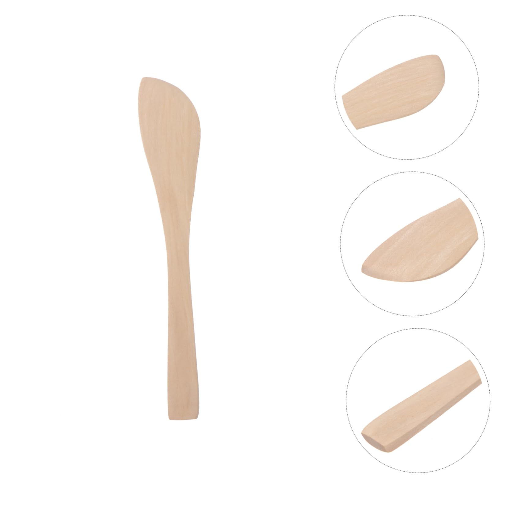 PRETYZOOM 20pcs Wooden Dumpling Filling Spoons Jam Spreaders Versatile Kitchen Utensils for Dumplings and Spreading Easy to Clean Maintain