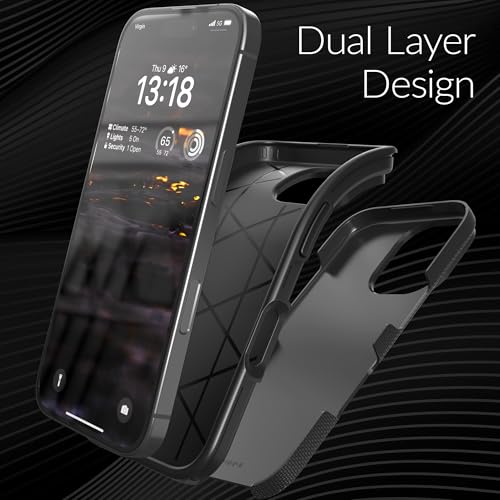 Image of Crave Dual Guard Compatible with iPhone 16 Case, Compatible with MagSafe Shockproof Protection Dual Layer Case for Apple iPhone 16 (6.1 inch) - Black