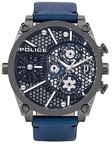 Montre Cuir Police Vigor pour un Look Urbain Élégant et Actif