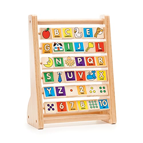 Melissa & Doug Abc-123 Abacus - Classic Wooden Educational Toy, 2 + Years With 36 Letter And Number Tiles #TOP7