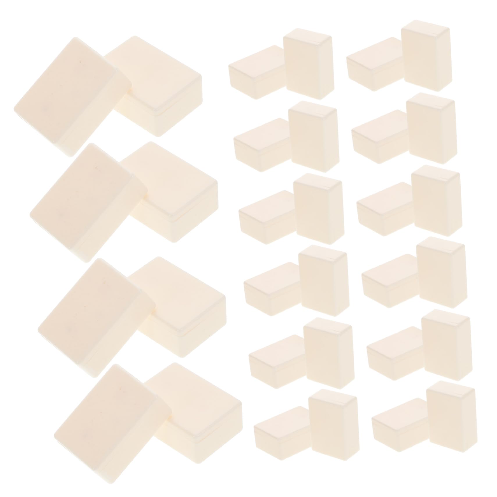 LIOOBO Pieces Square White Chess Piece Expression Blocks Giant Chess Building Games Indoor Games for Classroom Checkers Giant Checkers Stacking Blocks Beige Acrylic