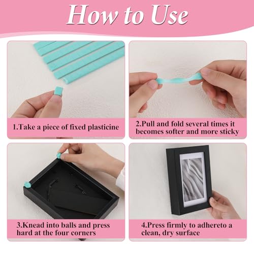 288 Stück Selbstklebende Klebeknete, Entfernbares 3D Klebepunkte Mehrzweck-Montageklebstoff Doppelseitige klebrige Knete Wandkleber Keine Nägel Foto Klebepads für Bilder Museen Kunstfotografie