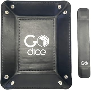 GoDice Tray - Dice Rolling Tray, Dice Tray Folding Scroll, Compatible for RPG DND Tabletop Games