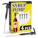 Torani and DaVinci BLACK Syrup Pumps, Fits 25.4 Oz/750Ml Bottles (Pack of 4)
