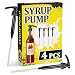 Torani and DaVinci BLACK Syrup Pumps, Fits 25.4 Oz/750Ml Bottles (Pack of 4)
