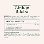 NATURE'S BOUNTY Gingko Biloba, 120 mg, Value Size, 180 Capsules, 78.5 g | Helps to Enhance Cognitive Function, Helps to Support Peripheral Circulation, For Adults, 180 Capsules