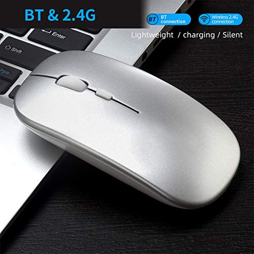 Andoer HXSJ M90 Dual Mode Wireless Mouse BT5.0 2.4G Optical Mouse Ergonômico Recarregável Mouse 1600