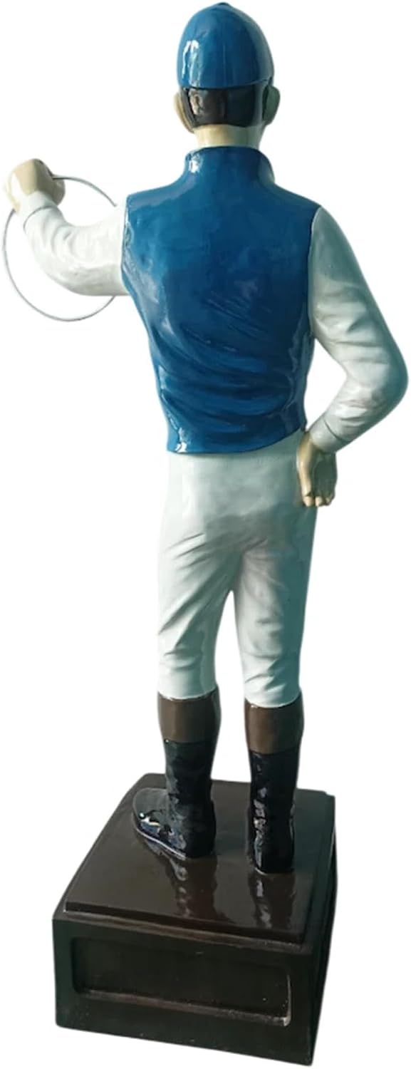 Classic Lawn Jockeys Blue Garden Statue Lawn-Jockey, 36" Height