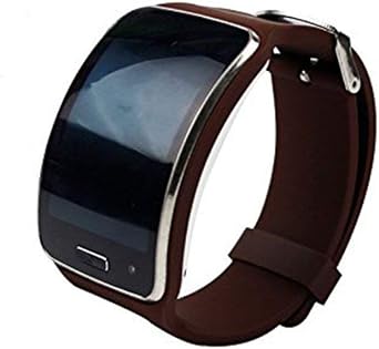 3Pack Straps Compatible with Samsung Galaxy Gear S Sm-R750 Smartwatch Silicone Sport Bands Black+Brown+Navyblue