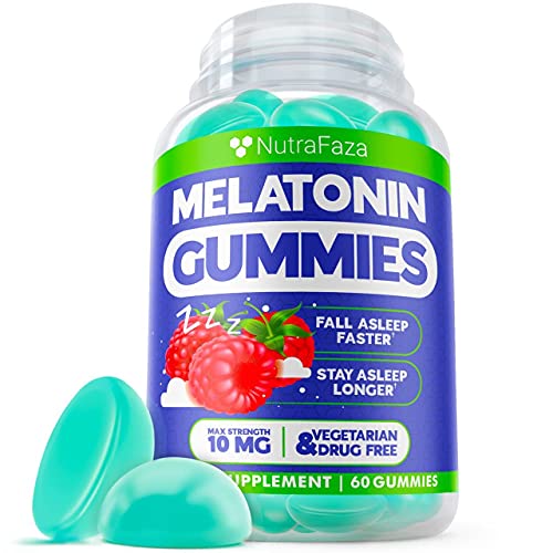 Vegan Melatonin Gummies 10mg - Helps Fall Asleep & Wake Up Refreshed - Fast Dissolving Sleep Chewable Gummies - Melatonin Gummies for Kids & Adults Chewable Sleep Gummy - Non-GMO, 60 Gummies