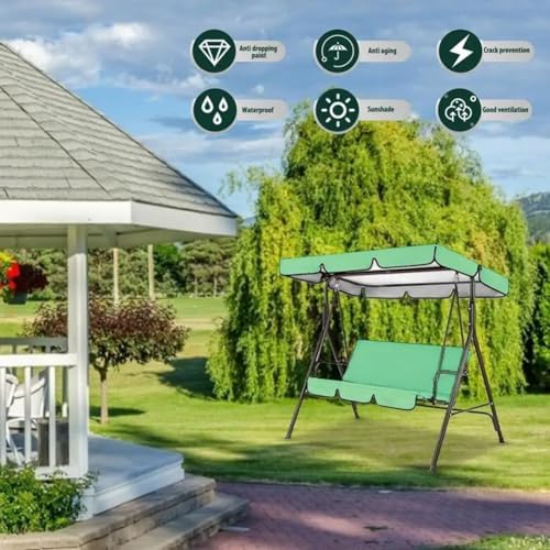 Copertura impermeabile di ricambio per dondolo da giardino, a 3 posti, per proteggere da pioggia e sole, durevole e resistente ai raggi UV