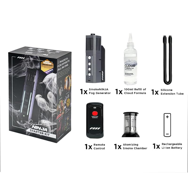 Máquina de humo portátil SmokeNINJA Mini, máquina de niebla inalámbrica para fotografía, efectos escénicos, eventos al aire libre, videógrafos y creadores de contenido miniatura 7