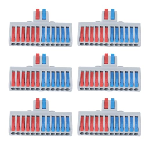 Morsettiere a Leva a Connessione Rapida 60 Pezzi, Kit di Collegamento su Guida DiIN per Circuito in 28-12AWG per Prestazioni di Sicurezza, Adatto a Varie Applicazioni