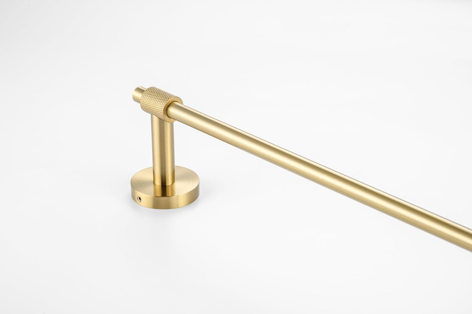 Single Towel Bar - Avant Series, Stainless Steel Bathroom Towel Rack Hanger, Heavy Duty, Wall Mounted Single Bar with Roll Flower Design, Modern Luxury Racks for Home and Hotel - (Brush Gold)