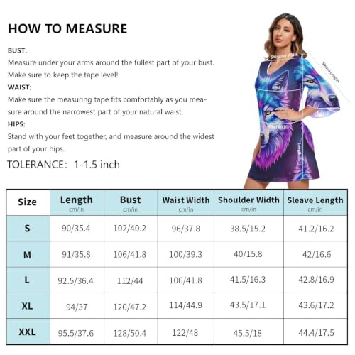 Robe d'été pour femme Cool Wolf imprimée en mousseline violette - 5