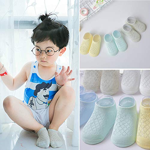 NATUCE Lot de 5 Paires Chaussettes Naissance Bébé en Coton Respirant, Fines pour Filles et Garçons – vue 5