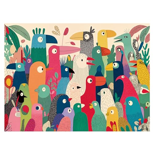 Graphinee Jigsaw Puzzles for Adults 1000 Pieces, Tropical Bird Puzzle, Colorful as Home Wall Decor for Family Challenging Games by Graphinee - Used condition - US$18.40