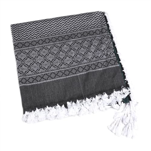 Image of PURFUN Men's Large Arab Shemagh Headscarf Muslim Headcover Shawl Keffiyeh Arabic Scarf