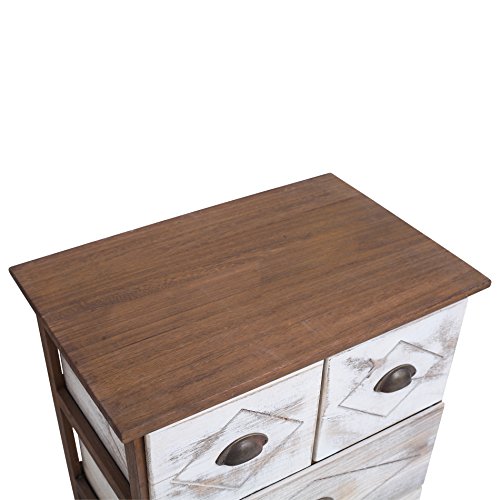 Rebecca Srl Mobile Cassettiera Comodino 4 Cassetti...