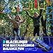 2x50 Ft Ninja Obstacle Course Kit for Kids with Slackline and 13 Fun Accessories Including Climbing Net, Rope Ladder, Monkey Bars, Ninja Obstacle Course for Kids Ages 3+ with 440lbs Weight Capacity