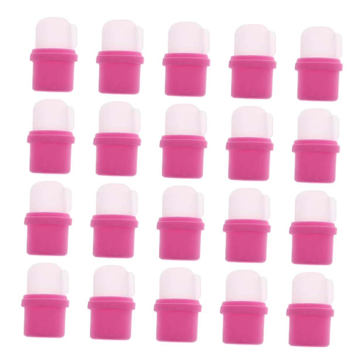20Pcs Pink Household Nail Soaker Caps Reusable Nail Removers for Gel Polish Soak Off Professional Manicure Supply at Home