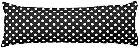 Black and White Polka Dot Pattern Body Pillow Covers Cases With Double Sided 20"x54"