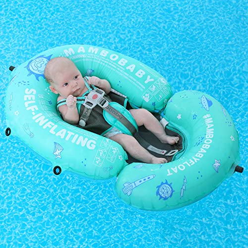 Heccei Mambobaby Baby Pool Floats Hammock With Canopy - Portable Swimming Floating Toys Self-Inflating Water Hammock Pool Raft Floatie Lounger For Baby Summer Lake Beach Upf50+ #TOP4