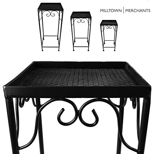 image for Milltown Merchants™ Plant Stands - Set of 3 Metal Plant Stands - Ind