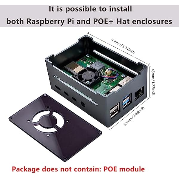 GeeekPi Корпус для Raspberry Pi 4 Model B 8 4 2 ГБ с алюминиевым корпусом и 40-мм вентилятором 4 радиатора