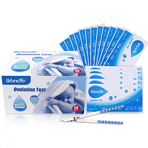 Wondfo 50xOvulation Strips Ultra Early Result Detection Kits Highly Sensitive Fast Home Self-Checking, Pack of 50