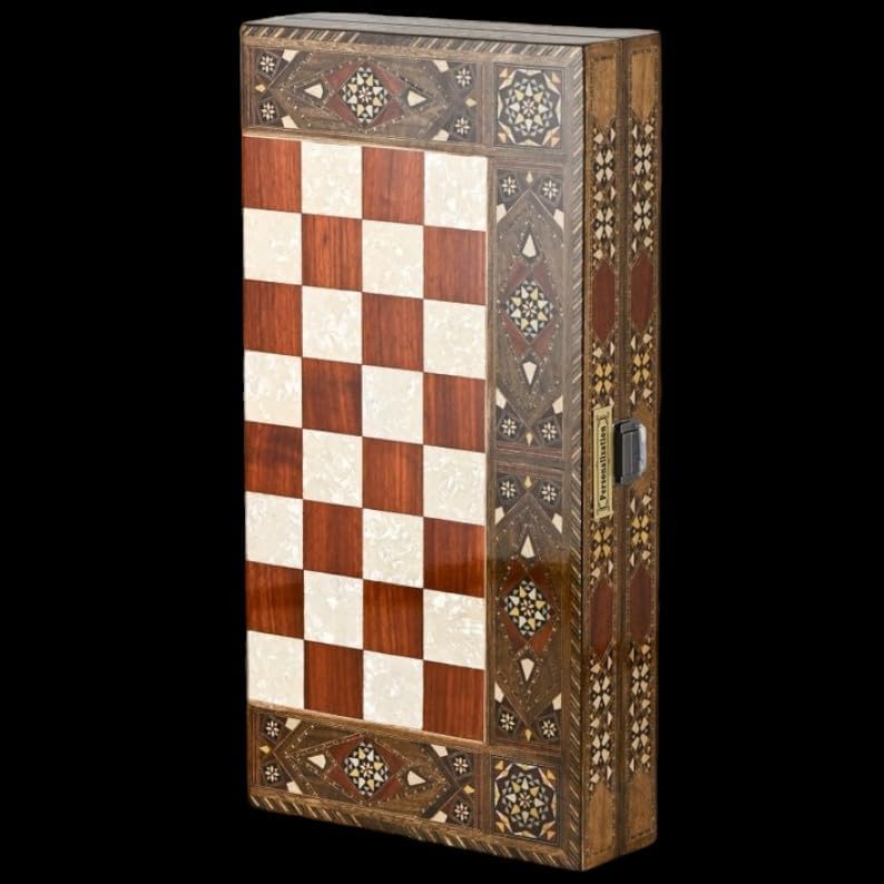 20"-inch Backgammon Sets for Adults Solid Wooden Complete Handmade Game Board Set - Gifts for Dad, Husband