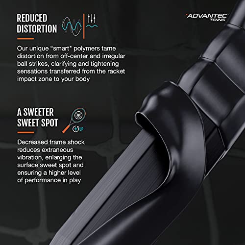 Vibration Dampening Tennis Racket Grip Tape – Advanced Polymer Technology – Dampens Frame Vibration – Simple Adhesive-Free Installation – Optimize Response And Control By Vt Advantec #TOP3