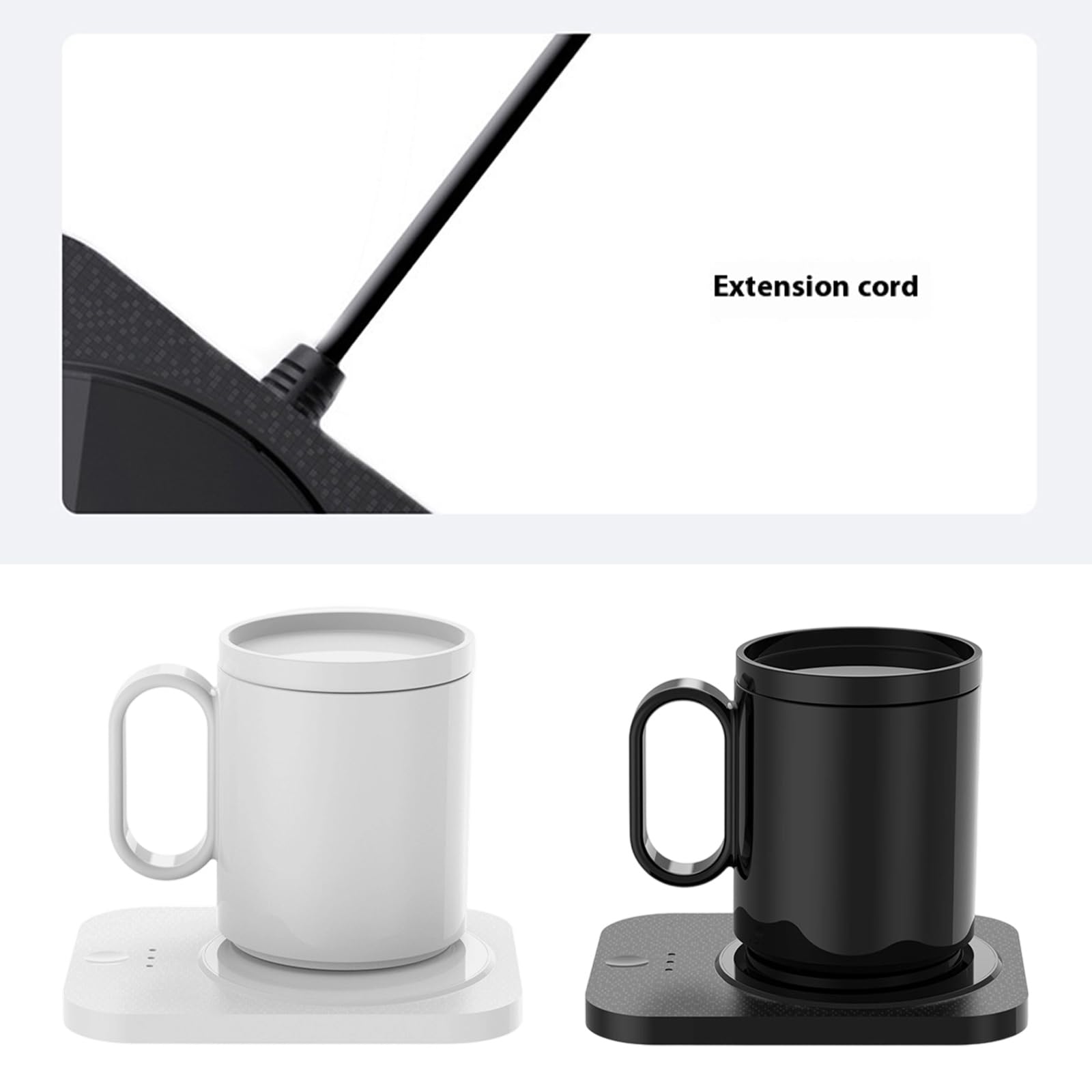 Chauffe-tasse avec 3 réglages de température - Chauffe-bouteille rapide avec tasse en céramique pour boissons