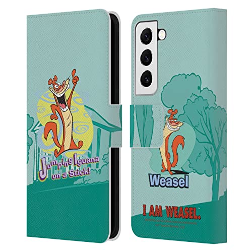 Étui Samsung Galaxy S22 5G I Am Weasel en cuir avec fentes de rangement