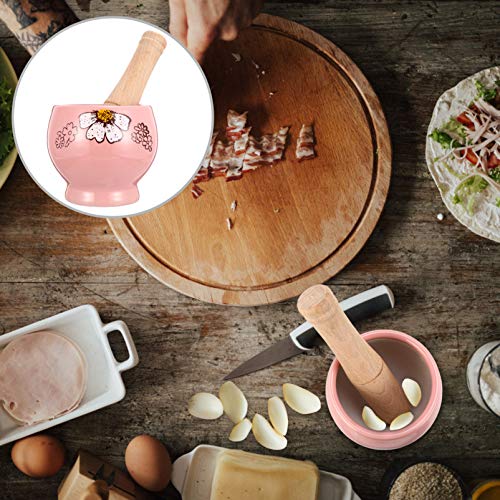 UPKOCH Tigela de Cerâmica Conjunto Almofariz E Pilão Almofariz E Pilão de Cozinha Especiarias Ervas