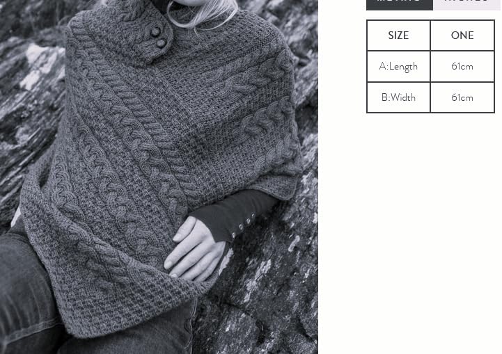 Irish 100% Merino Wool Poncho for Women Made in Ireland - Image 2