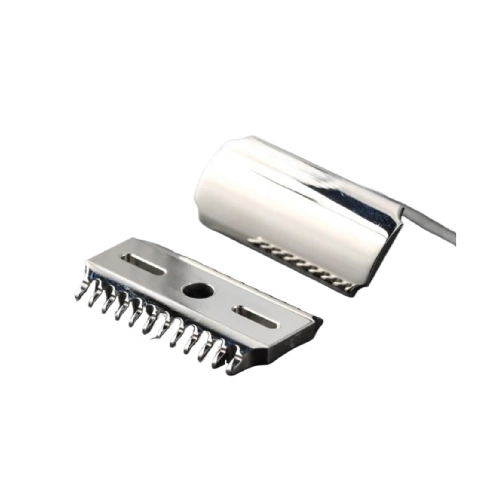 , Compatible Con YAQI, Cabezal De Afeitar De Seguridad De Doble Peine Pulido De Acero Inoxidable 316 Con Espacio De Hoja De 0,7mm
