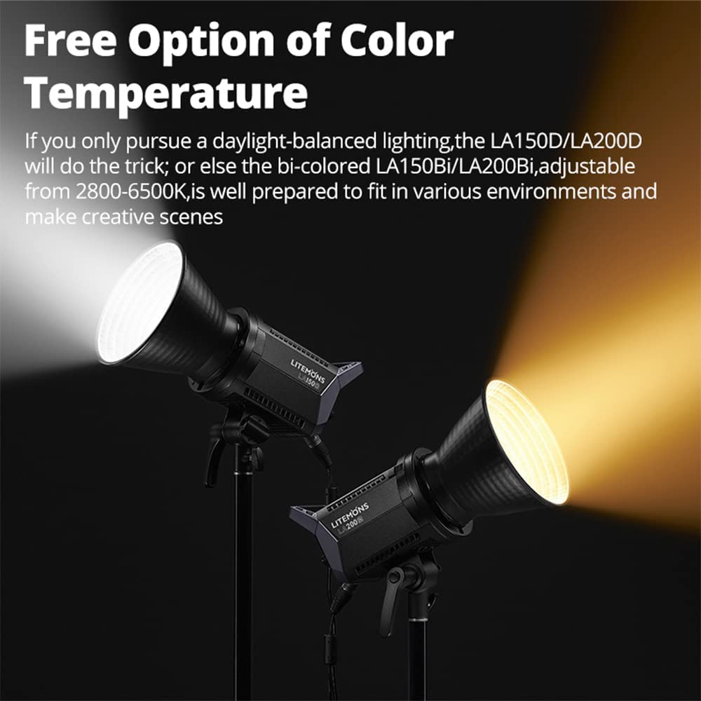 Amazon | Godox LA150D 190W ポータブルLEDライト 101000Lux@1m CRI 96 