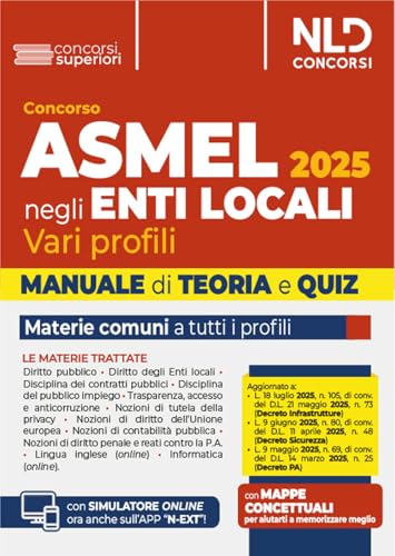 Manuale Concorso Asmel 2025. Teoria e quiz. Nuova ediz. Con simulatore online