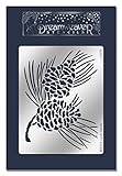 Stampendous Dreamweaver Metal Stencil, Pine Cones