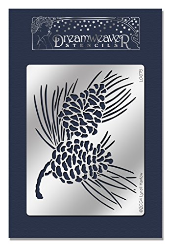Stampendous Dreamweaver Metal Stencil, Pine Cones