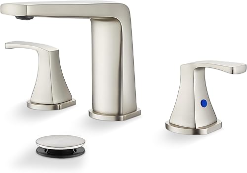 Miniatura 10 de gotonovo Grifo de lavabo de baño negro mate, 3 agujeros, 2 asas, extendido de 8 pulgadas, grifo de baño para caravana, juego de grifos de tocador