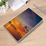 Ipad Air 2 Case,Ipad 6th/5th Generation Cases, Lowpoly Sunset Landscape Triangles Clouds Evening Ful