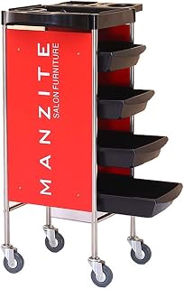 LAJUU Carts,Storage Hand Trucks,Kitchen Movable Trolleys, 5 Tier Beauty Salon Cart with Abs Drawers,Spa Ng Loadbearing