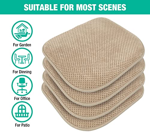 Pronous Memory Foam Chair Cushion Tufted U-Shaped Non Slip Washable Set Of 2 Chairs Pads Seat Cushion For Home Room Kitchen Dining Office Desk Chairs Camel #TOP5