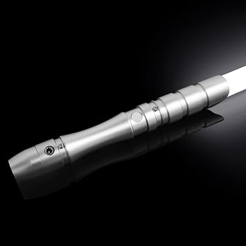Pro Lightsaber, FX Light Saber, Heavy Dueling, Rechargeable Lightsabers with Full Size 38.2 Inch for Adults & Kids, Metal Hilt, Loud Sound, High Light with FOC, Blaster White